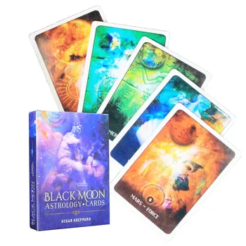 Galda Spēles Tarot Kartes Oracle Melnā Mēness Maģija, Astroloģija Piegādes Zīlēšana Pieaugušajiem un Bērniem, kas Spēlē Karti
