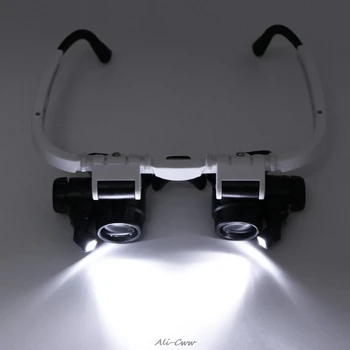 Galvas Brilles, Lupas Palielināmais Stikls Ar LED Gaismas 8X 15X 23X Izgaismotas Lupa Lupa Skatīties Remonts Lampas
