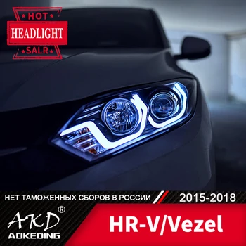 Galvas Lampas Automašīnas honda HR-V-2018 HRV Vezel Lukturi Miglas lukturis Dienas Gaitas Gaismas, dienas gaitas lukturi H7 LED, Bi Ksenona Spuldzes Auto Aksesuāru