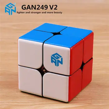 Gan249 2x2 burvju ātrumu, gan kuba stickerless GAN 249 V2M puzzle kabatas Kubs krāsains gans rotaļlietas Bērniem