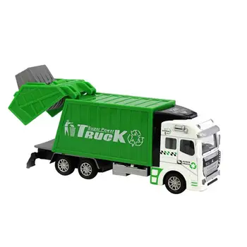 Garbage Truck Rotaļlietas Berzes Powered Pull-back Sakausējuma Auto Atdzist Trash Kravas automašīnu Spēle maziem bērniem Bērniem