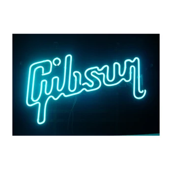 Gibson Alus Custom Roku darbs Nekustamo Stikla Caurule, Bārs KTV Store Firmas Restorāns Reklamēt Displejs Apdare Zīme Neona Gaismas 17