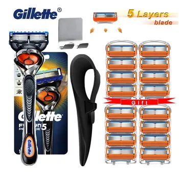 Gillette Fusion Proglide Vīriešiem Rokasgrāmata Skuveklis Bārdas Mašīna Skūšanās Asmeņi 5 Slānis Kasetes Ar Gumijas Uzmavu un Āķis