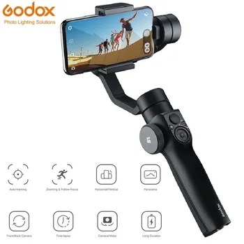 Godox ZP1 3-Ass Viedtālrunis Gimbal Stabilizators Auto-Tracking Vlog Youtuber Live Video Ieraksts Samsung, Huawei Iphone Viedtālrunis