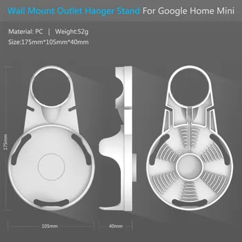 Google Home, Mini Wall Mount Kontaktligzdas Pakaramais Statīvs, Kompakts Turētājs Gadījumā Kontaktdakšu, Plug-in Stand Mount