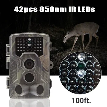 Goujxcy HC800A Taka 1080P Kamera Nakts Redzamības Infrasarkanās LED Medību Kamera Ūdensizturīgs Savvaļas Kameras Foto Lamatas skautu Kamera