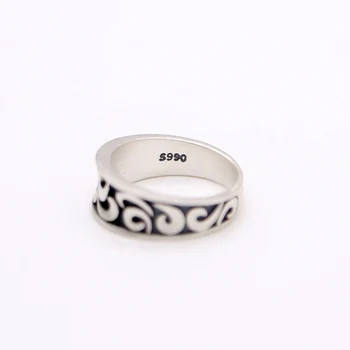 Gredzens Reāla S990 sudraba Mākoņi Kāzu modes Zīmola vintage saderināšanās gredzenu, Sieviešu, Vīriešu rotaslietas R5