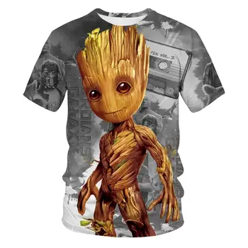 Groot Treeman meiteņu drēbes 3D kids t-krekls vasaras Topi bērnu zēnu drēbes Summer Cartoon Anime T Krekls dzimšanas dienas dāvana