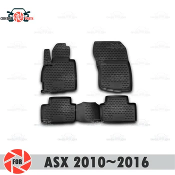 Grīdas paklāji Mitsubishi ASX 2010. gada~2016 paklāji, kas nav slīdēšanas poliuretāna netīrumiem aizsardzības, iekšlietu auto stils aksesuāri