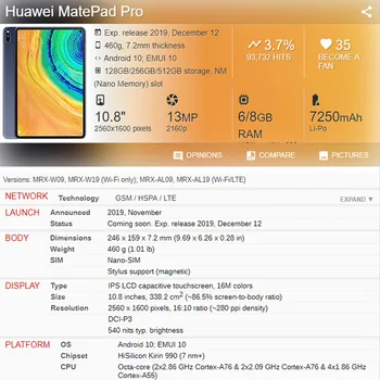 Grūti PC + Soft TPU Divlīmeņu Triecienizturīgs, Lai Huawei MatePad Pro 10.8 collu Tablete Gadījumā, ja Apvalks Planšetdatoram Aizsardzības Gadījumā, +plēve+pildspalva