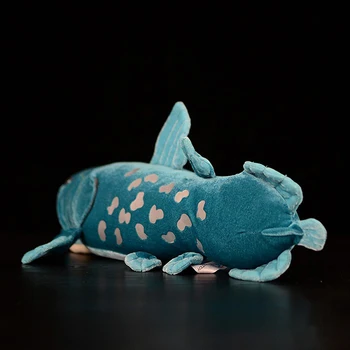 Gudrs Coelacanth Pildījumu Plīša Rotaļlietas Reālās Dzīves Simulācija Lovely Baby Kawaii Dabīgas Jūras Dzīvnieki, Lelles Colorata Bērniem Dāvanu 38 cm