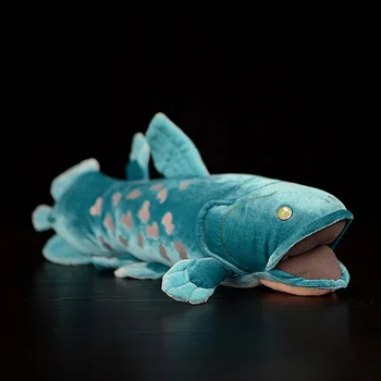 Gudrs Coelacanth Pildījumu Plīša Rotaļlietas Reālās Dzīves Simulācija Lovely Baby Kawaii Dabīgas Jūras Dzīvnieki, Lelles Colorata Bērniem Dāvanu 38 cm