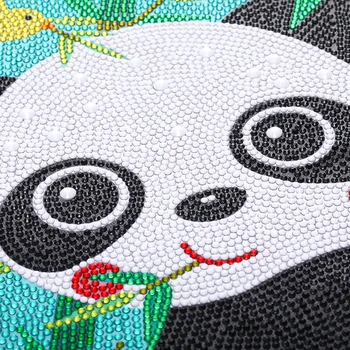 Gudrs DIY Pilna Dimanta Karikatūra Panda Krāsošana Īpašu Dimanta Formas Rhinestone Izšuvumi Attēlu Apdarei Istaba Bērniem