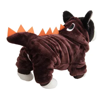 Gudrs Jumpsuit Suņiem Smieklīgi Dinozauru Suņu Apģērbi Ziemas Halloween, Ziemassvētku Kostīms Suņu Pidžamu Mazie un Vidējie Mājdzīvnieki Drēbes