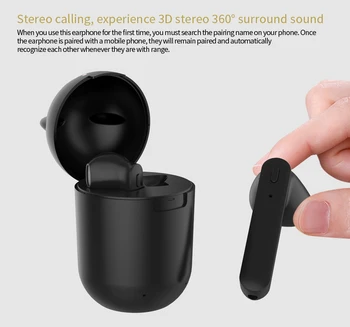 Gudrs, Patiess Bezvadu austiņas ar mikrofonu fones Bluetooth Austiņas brīvroku TWS Earbuds par Xiaomi huawei Honor sony Telefoni