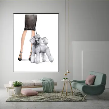 Gudrs Suns Kanvas Glezna Modes Meitenes Ziemeļu Sienas Mākslas COCO Plakātu Izdrukas Vogue Apdares Bildes Dzīvojamā Istaba Dekoratīvie