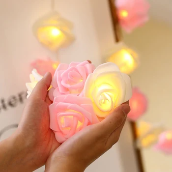 Guirlande Lumineuse Led Rožu Kāzu Dekorēšana Girlanda Pasaku Gaismas Decoracao Casa Lichterkette Ziedu Mariage Bulbi Fiori