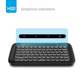 H20 Mini Wireless Keyboard Backlight Touchpad Gaisa peli IS Tieksme Tālvadības pults, Lai Andorid LODZIŅĀ Smart TV Windows PK H18 i8