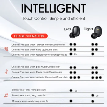 HAVIT i95 Touch Kontroli, Bluetooth Austiņas Trokšņu Atcelšana Austiņas FreeRole HD Stereo Bezvadu austiņas Earbuds Dropshipping