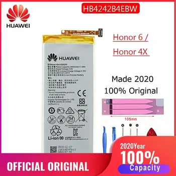 HB4242B4EBW Sākotnējā Hua wei Akumulatoru Huawei Honor 6 / Gods 4X / Gods 7i / Shot X ShotX 3000mAh Nomaiņa Bateria Batary