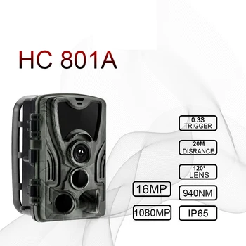 HC 801A Medību Kameras ar infrasarkano Nakts Versija Taka Kameras Foto Lamatas 16MP 1080P IP65 Savvaļas Kamera Cams 0.3 s Izraisīt Laiks