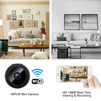 HD 1080P WIFI Mini Kameras Bezvadu Mājas Drošības Dvr P2P Kameras IS Nakts Redzamības Kustības Atklāt Mini Videokamera Cilpa Video Ieraksti