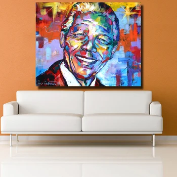 HDARTISAN Nelsons Mandela Portretu Eļļas Glezniecību, Akrila uz Audekla Mākslas Izdrukas par dzīvojamo Istabu Mājas Apdare Nav Ierāmēta