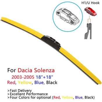 HESITE Krāsains Hibrīda slotiņām, Par Dacia Solenza 2003 2004 2005 2gab 18 Collu Auto Auto Priekšējā Vējstikla Tīrītāji Hibrīda Dzeltena