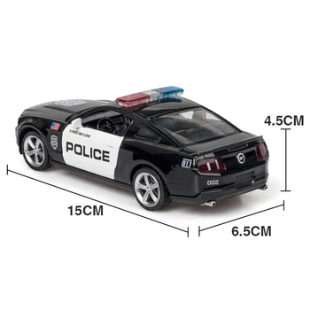 HOBEKARS 1:32 Automašīnas Modelis Diecasts & Rotaļu automobiļi Mustang GT Sakausējuma Metāla Imitācijas Policijas Automašīnas Rotaļlietas Ar Skaņas, Gaismas Bērniem Dāvanu