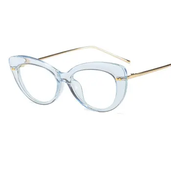 HOTOCHKI Jaunā Sieviešu Cat Eye Briļļu Rāmji Modes Sieviešu Optisko Recepšu Pilna Kadra Sakausējuma Brilles