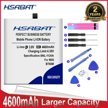 HSABAT Akumulatoru MEIZU MX6 PRO 6 4600mAh BT65M bezmaksas piegāde+izsekošanas numuru