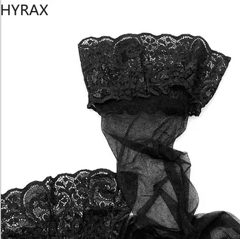 HYRAX Sieviešu Sexy Apakšveļa Vienotu Kārdina Caurspīdīgs Kostīms Mežģīņu Zeķes, Augšstilbu Sexy Valkāt Zeķes Ceļgala Augšstilba Augstu Zeķes