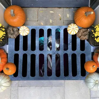 Halloween Doormat Izņemamas Anti-Slip Grīdas Uzlīmes Poliestera Šķiedras Mājas Dekoru