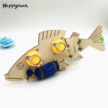 Happyxuan Bionics Rotaļlietas DIY Elektriskās, Mehāniskās Zivis Skolas Zinātne Eksperiments Projektus Bērnu Izglītības CILMES Komplekts Zēniem Dāvanu