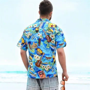 Havaju Krekls ar Īsām Piedurknēm Vasaras Mīļākais Pāris Pludmales Krekli MUMS Izmēra Kokvilnas Ziedu Iespiesti Ikdienas Krekli Vīriešiem Un Sievietēm A798