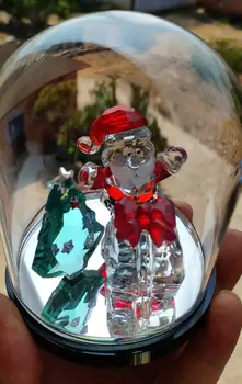 High-end Ziemassvētku Dekori Kristālu Santa Claus Figūriņas ar Kristāla Ziemsvētki Koks Stikla Bell Sniegavīrs Craft Mājas Galda Dekori Bērniem Dāvanas