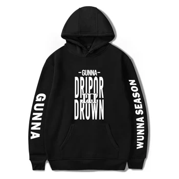 Hip Hop Stilā Amerikāņu Pop Reperis Gunna Sieviešu hoodies ar garām Piedurknēm ar Kapuci Meiteņu Krekls Gadījuma Unisex Drēbes Wunna