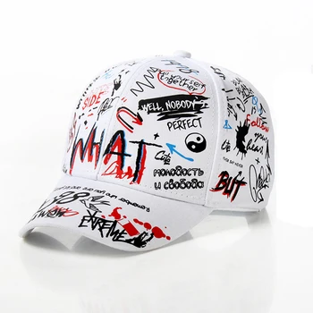 Hip hop beisbola cepurīte bērniem Grafiti drukāšanas jaunais tētis cepuri kokvilnas regulējams modes tētis cepures bērniem sporta cepures