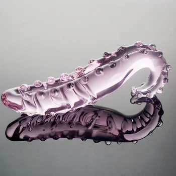 Hippocampus Formas Rozā Stikla Dildo Dzimumlocekļa Gailis Pievienojiet Anālā Seksa Rotaļlietu Sieviešu Masturbācija Butt Plug