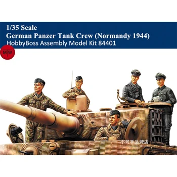 HobbyBoss 84401 1/35 Mērogā Vācu Panzer Tvertnes Apkalpes Normandijā 1944. Gadā Karavīrs Skaitļi, Militāro Plastmasas Montāžas Modelis Komplekti