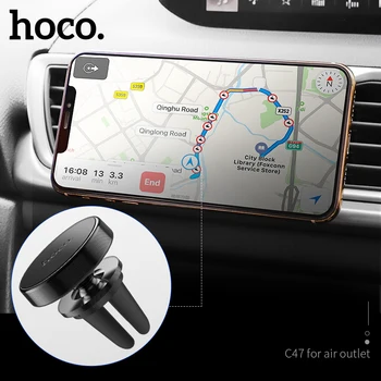 Hoco magnētisko automašīnas turētājs paneļa tālrunis mount gaisa ventilācijas mobilo telefonu magnēts stāv iphone, samsung xiaomi ventilācijas centrālā konsole