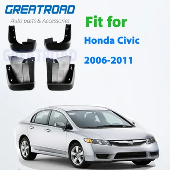 Honda Civic 2006-2011 Mudflaps Splash Sargiem Priekšā, Aizmugurē Dubļu Atloks Dubļusargi Fender 2007 2008 2009 2010 Uzstādīt Lieti Dubļu Sargi