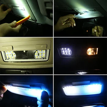 Honda Fit Džeza Pilsētas Pilsoniskās 2009~2013 Interjera Apgaismojums Dome Kartes numuru Jumta LED Lampas Lasīšanas Gaismas Bagāžnieka Panelis 12V Balta Lampa