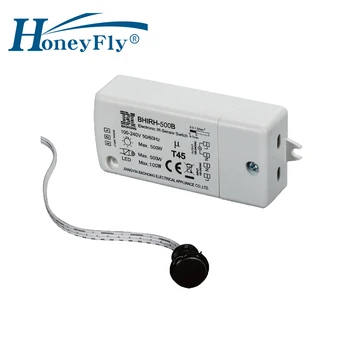 HoneyFly2pcs IS Sensoru Slēdzi 500W 100-240V(Maks.100W Led)Infrasarkanās Gaismas Slēdzi Kustības Sensors Intelligent Auto On/off 5-10CM