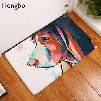 Hongbo Dzīvnieku Suņu Paklāji Gudrs Suns Drukāšanas Paklāji Anti-slip Grīdas Paklājs virtuvē, Dzīvojamā Istabā, Āra Paklāji Dzīvnieku Durvīm Mat