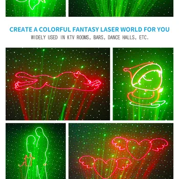 Hongcui 3D Pilnu Krāsu Animācija Lāzera Projekcijas Gaismas Ziemassvētku Bārs KtV Staru Animācija Skatuves DJ Disku Lāzera Gaismas
