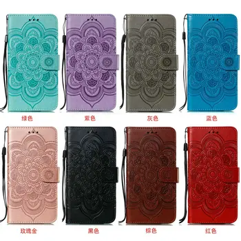 Honor10 Godu 10 Lite Flip Case Ādas 3D Totem Luksusa Tālruņa Vāciņu, lai Huawei Honor 10es Gadījumā Godu 10 es Maku Triecienizturīgs Vāks