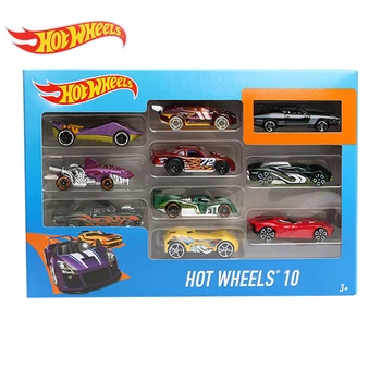 Hotwheels Ekskluzīvas Pack 10-kādu Vienu Lodziņu, 1:64 Ātrs un bez žēlastības Lējumiem Mini Sporta Automašīnām Electroplated Metāla Modeļa Carros