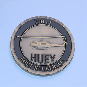 Huey Helicopter UH 1 Fort Rucker Armijas Uzdevums Monētas St, USAF apaļas monētu, 40*3mm, suvenīru māksla