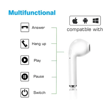 I7s TWS Mini Bluetooth Bezvadu Austiņas Stereo Austiņu Austiņas Ar Uzlādes Lodziņā Mic Par i7 tws Iphone Xiaomi Visi Smart Tālruni